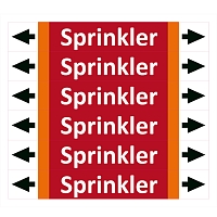 Značení potrubí ISO 20560, sprinkler, 250 × 52 mm